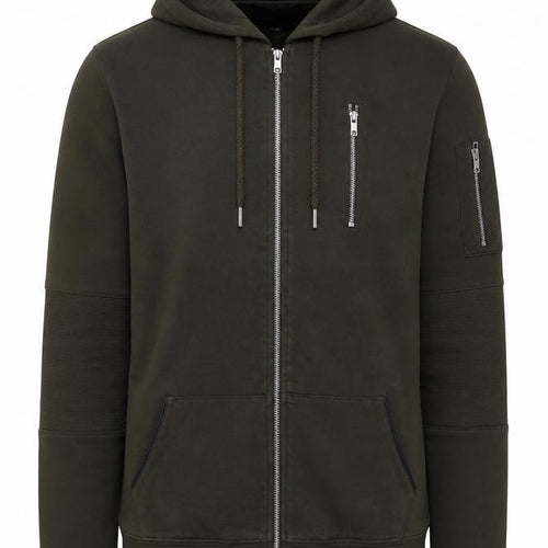 River Island Men’s Green M Full Zip Hooded Fleece Sweatshirt