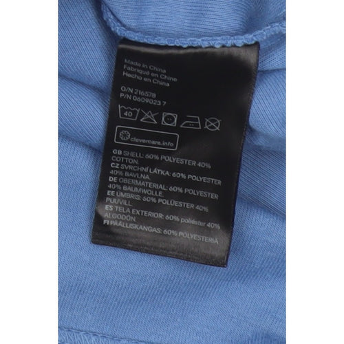 H&M Women’s Blue XS Pullover Hoodie Hooded Side Zip Cotton Blend