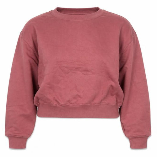 H&M Women’s Pink L Pullover Crew Neck Cropped Sweatshirt