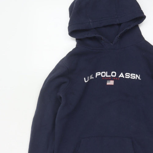 U.S. Polo Assn. Boys Blue 15-16 Years Pullover Hoodie Logo