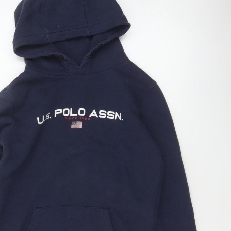 U.S. Polo Assn. Boys Blue 15-16 Years Pullover Hoodie Logo