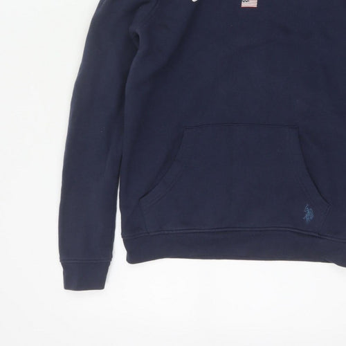 U.S. Polo Assn. Boys Blue 15-16 Years Pullover Hoodie Logo