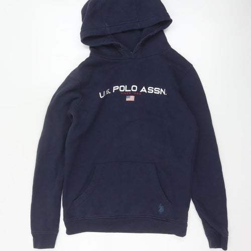 U.S. Polo Assn. Boys Blue 15-16 Years Pullover Hoodie Logo