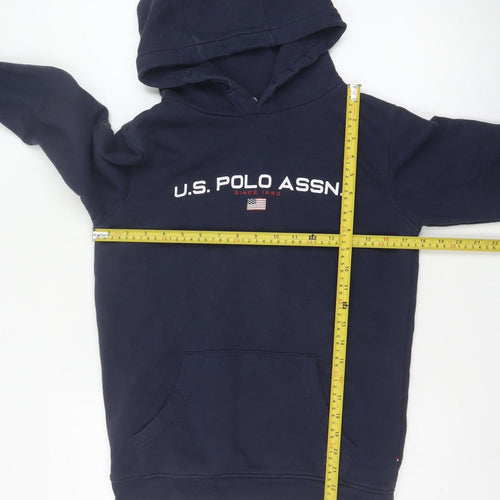 U.S. Polo Assn. Boys Blue 15-16 Years Pullover Hoodie Logo