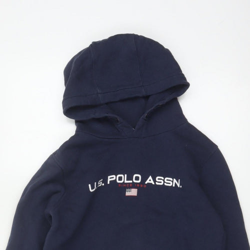U.S. Polo Assn. Boys Blue 15-16 Years Pullover Hoodie Logo