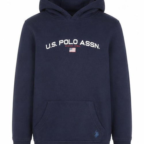 U.S. Polo Assn. Boys Blue 15-16 Years Pullover Hoodie Logo