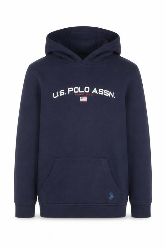 U.S. Polo Assn. Boys Blue 15-16 Years Pullover Hoodie Logo