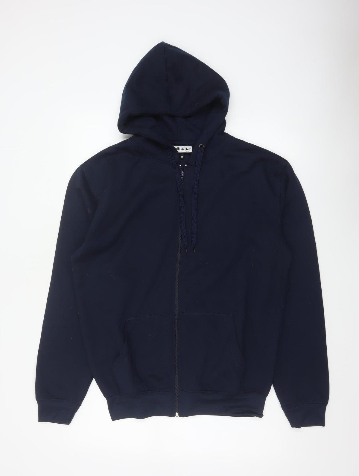 Altitude Mens Blue M Full Zip Hooded Polyester Hoodie Pockets