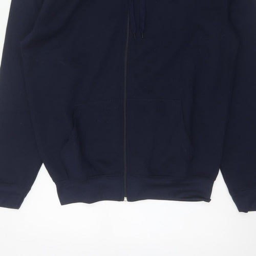 Altitude Mens Blue M Full Zip Hooded Polyester Hoodie Pockets