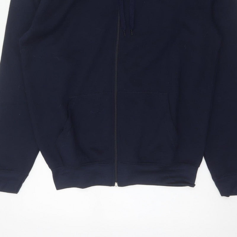 Altitude Mens Blue M Full Zip Hooded Polyester Hoodie Pockets