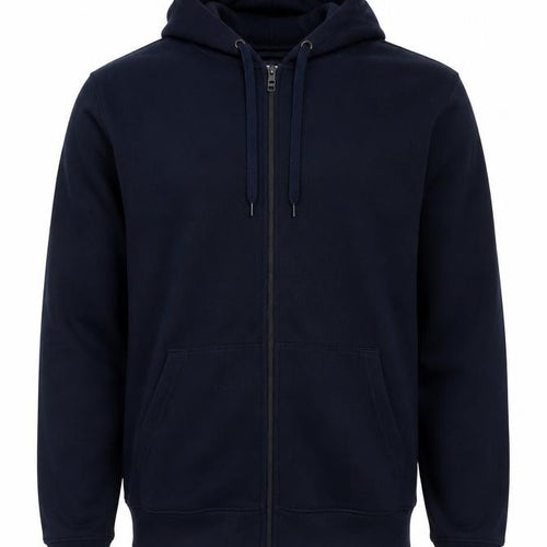 Altitude Mens Blue M Full Zip Hooded Polyester Hoodie Pockets