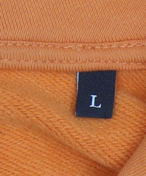 Diesel Men's Orange L Pullover Hoodie Logo Graphic Cotton