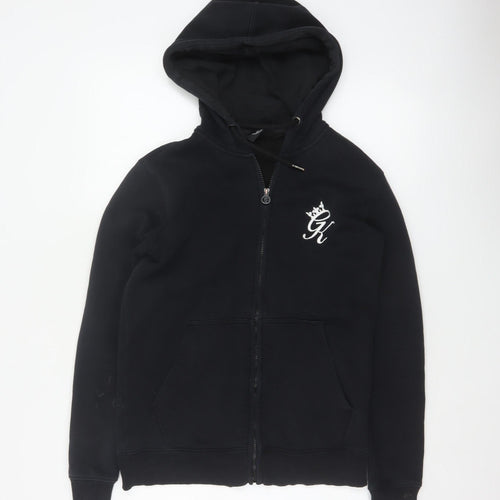Gym King Women’s Black S Full Zip Hooded Logo Hoodie Cotton Blend