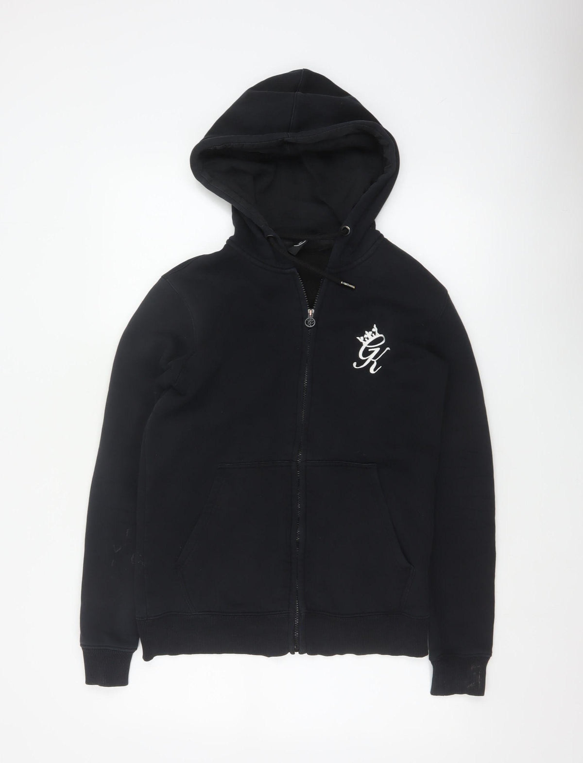 Gym King Women’s Black S Full Zip Hooded Logo Hoodie Cotton Blend