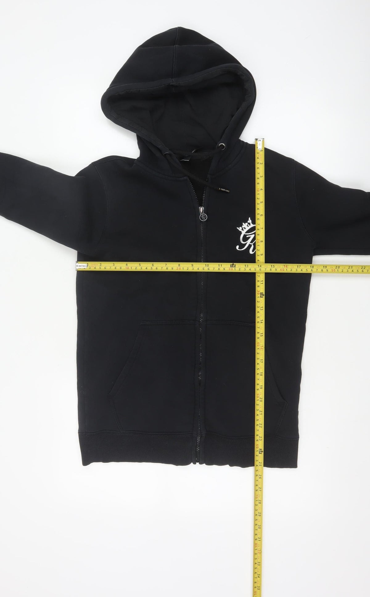 Gym King Women’s Black S Full Zip Hooded Logo Hoodie Cotton Blend