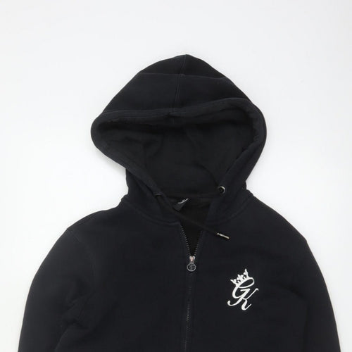Gym King Women’s Black S Full Zip Hooded Logo Hoodie Cotton Blend