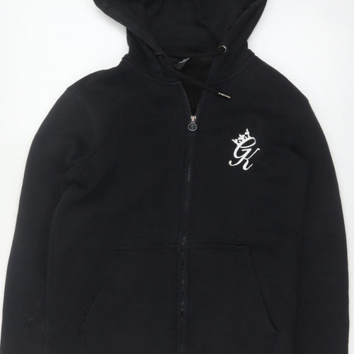 Gym King Women’s Black S Full Zip Hooded Logo Hoodie Cotton Blend