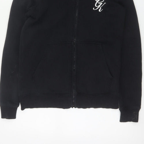 Gym King Women’s Black S Full Zip Hooded Logo Hoodie Cotton Blend