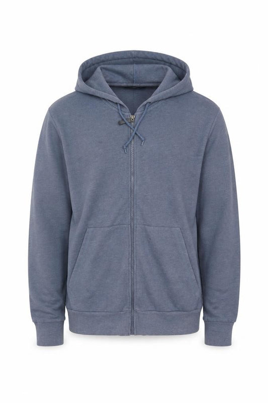 Rohan Men’s Grey M Full Zip Hooded Sweat Jacket Cotton Blend