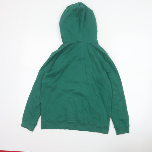 Vans Women's Green XS Logo Pullover Hoodie Fleece Kangaroo Pocket