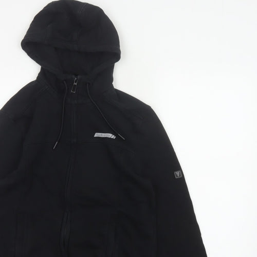 Van Heusen Men’s Black S Full Zip Hooded Cotton Rich Hoodie
