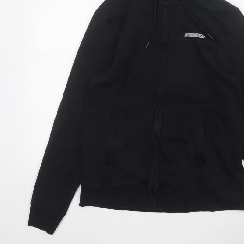 Van Heusen Men’s Black S Full Zip Hooded Cotton Rich Hoodie