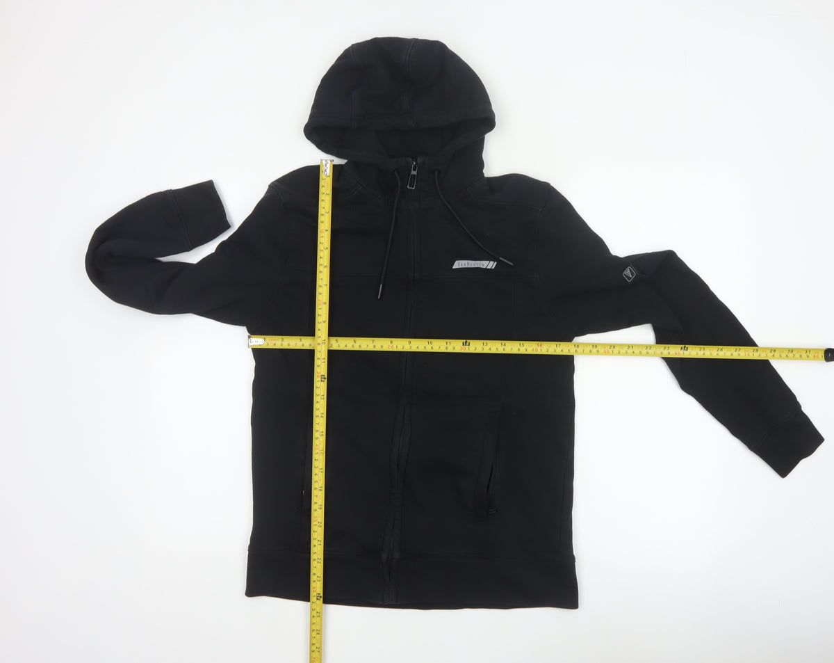 Van Heusen Men’s Black S Full Zip Hooded Cotton Rich Hoodie