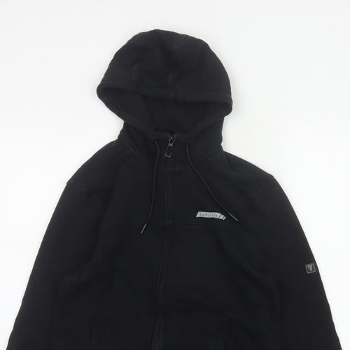 Van Heusen Men’s Black S Full Zip Hooded Cotton Rich Hoodie