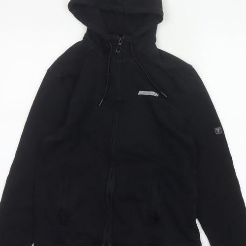 Van Heusen Men’s Black S Full Zip Hooded Cotton Rich Hoodie