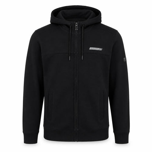Van Heusen Men’s Black S Full Zip Hooded Cotton Rich Hoodie