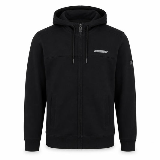 Van Heusen Men’s Black S Full Zip Hooded Cotton Rich Hoodie