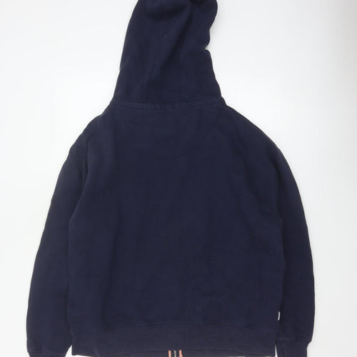 Fat Face Men’s Blue L Full Zip Hooded Fleece Hoodie Pockets