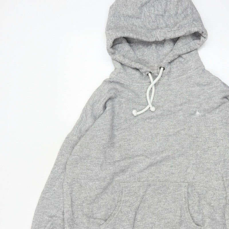 Additional view of Jack Wills Women Grey UK 12 Pullover Hoodie Drawstring Logo Pockets