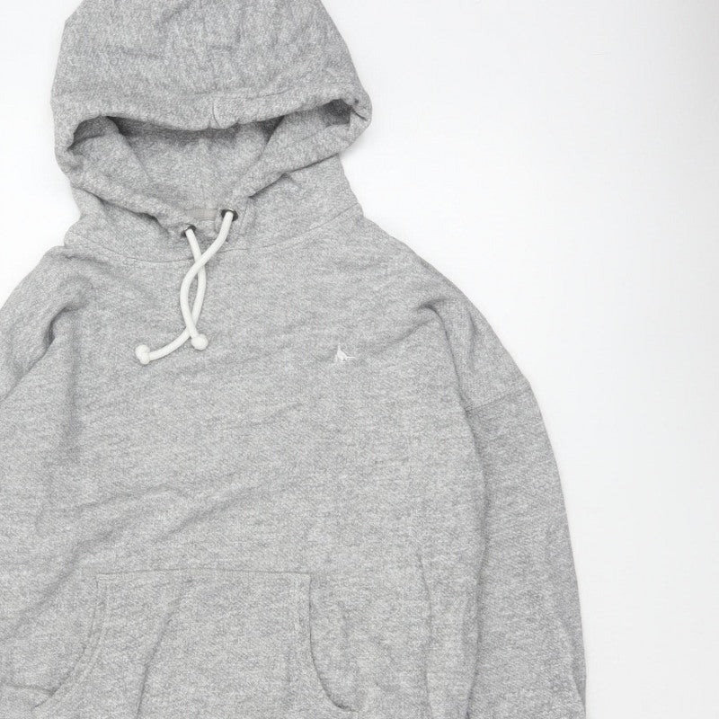 Additional view of Jack Wills Women Grey UK 12 Pullover Hoodie Drawstring Logo Pockets