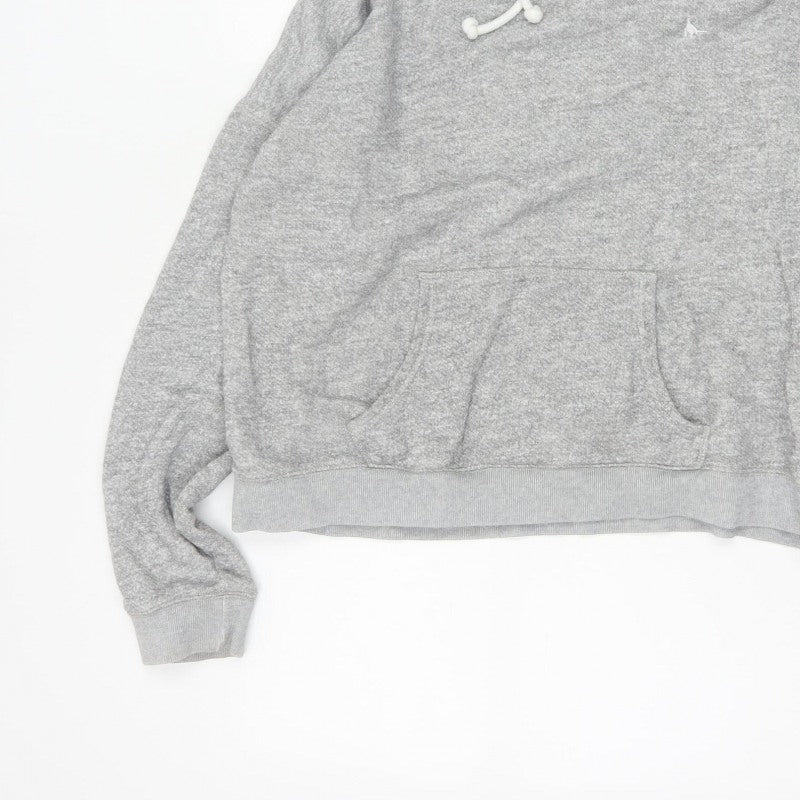 Additional view of Jack Wills Women Grey UK 12 Pullover Hoodie Drawstring Logo Pockets