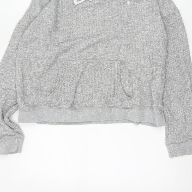 Additional view of Jack Wills Women Grey UK 12 Pullover Hoodie Drawstring Logo Pockets
