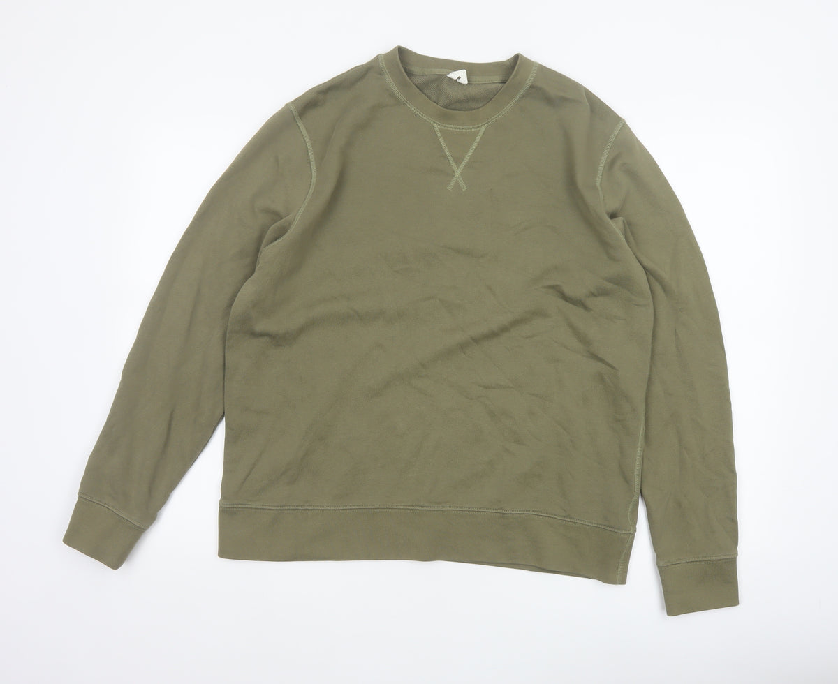 Arket Men’s Green M Crew Neck Pullover Cotton Sweatshirt