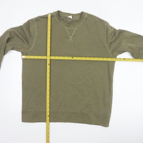 Arket Men’s Green M Crew Neck Pullover Cotton Sweatshirt