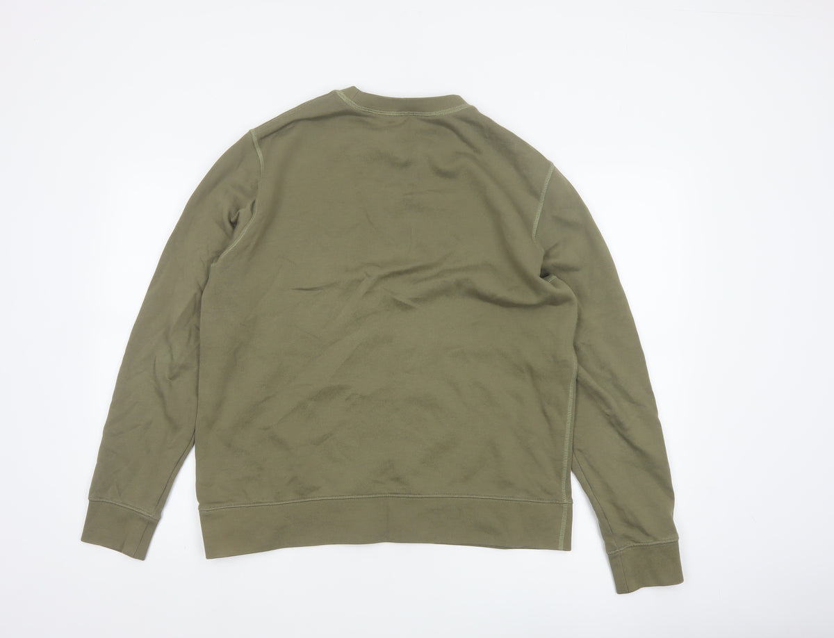 Arket Men’s Green M Crew Neck Pullover Cotton Sweatshirt