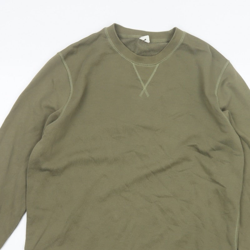 Arket Men’s Green M Crew Neck Pullover Cotton Sweatshirt