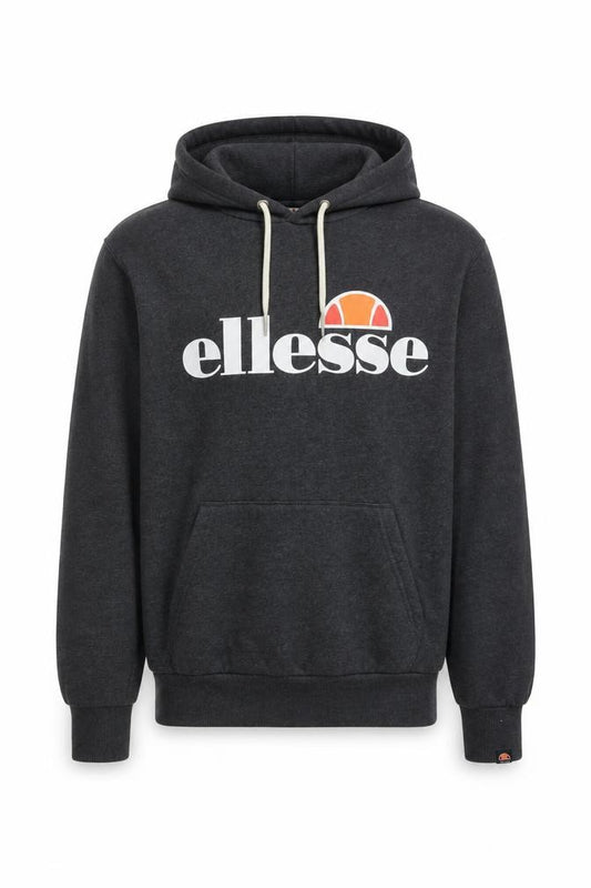 Ellesse Men’s Grey XS Pullover Logo Graphic Hoodie Fleece