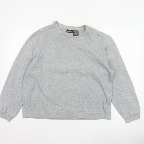 St. John's Bay Women’s Grey Crew Neck Pullover Sweatshirt Size L