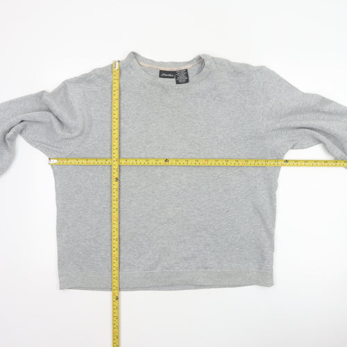 St. John's Bay Women’s Grey Crew Neck Pullover Sweatshirt Size L