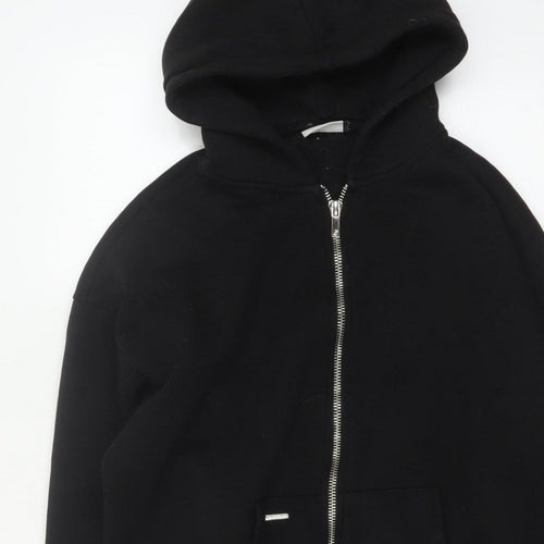 Sevenheavens Men’s Black M Full Zip Hooded Fleece Hoodie Logo Pockets