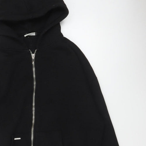 Sevenheavens Men’s Black M Full Zip Hooded Fleece Hoodie Logo Pockets