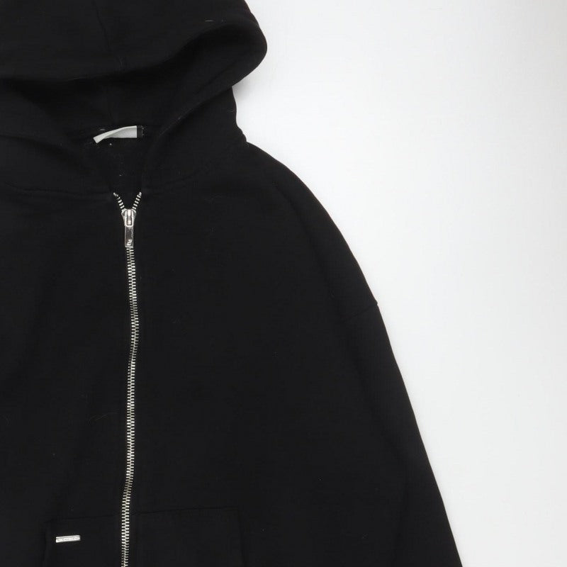 Sevenheavens Men’s Black M Full Zip Hooded Fleece Hoodie Logo Pockets
