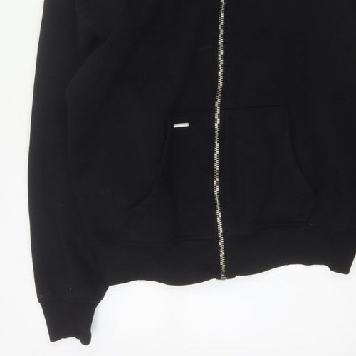 Sevenheavens Men’s Black M Full Zip Hooded Fleece Hoodie Logo Pockets