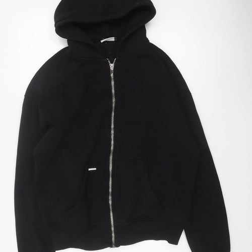 Sevenheavens Men’s Black M Full Zip Hooded Fleece Hoodie Logo Pockets