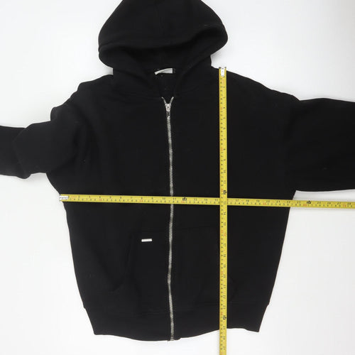 Sevenheavens Men’s Black M Full Zip Hooded Fleece Hoodie Logo Pockets