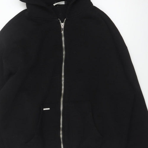 Sevenheavens Men’s Black M Full Zip Hooded Fleece Hoodie Logo Pockets